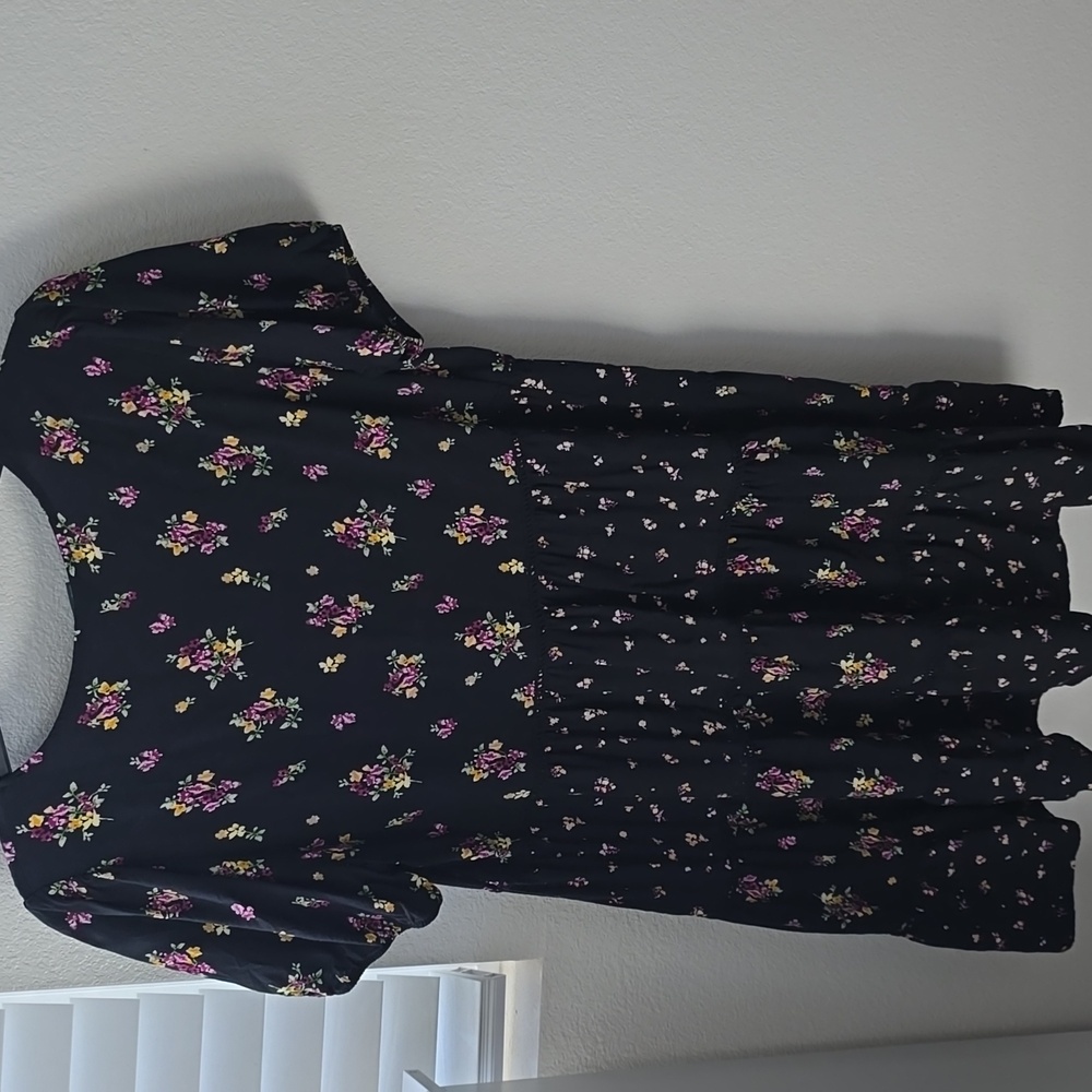Wild Fable Black Floral Dress Size Large - Picture 4 of 5